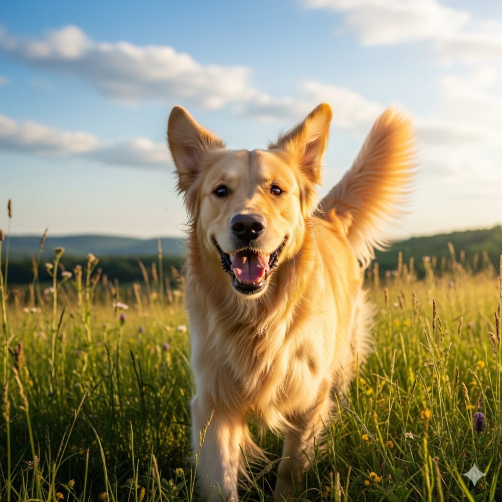 Dog Body Language - a happy dog
